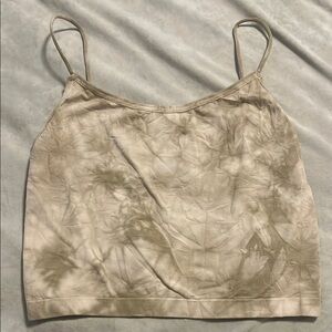 Tie-Dye Spaghetti Strap Top - Cream